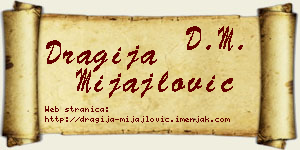 Dragija Mijajlović vizit kartica